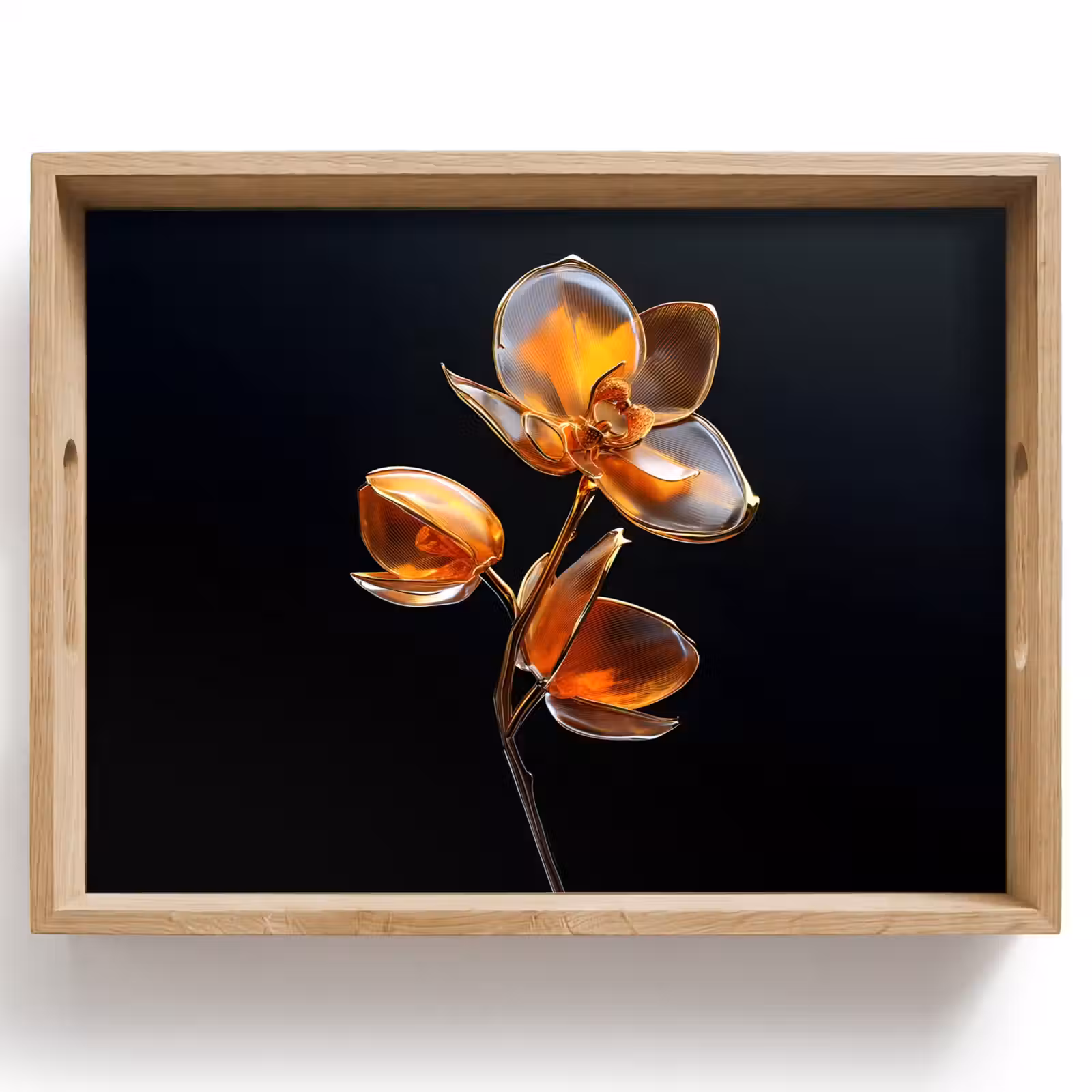 Plateau - Fleur - Orchidée - Orange — 1