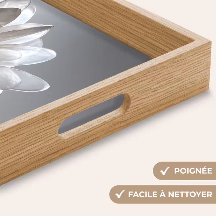 Plateau - Fleur - Blanc - Neutre — 8