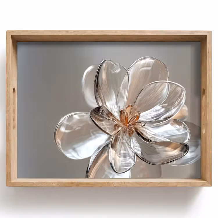 Plateau - Fleur - Lunettes - Translucide — 1