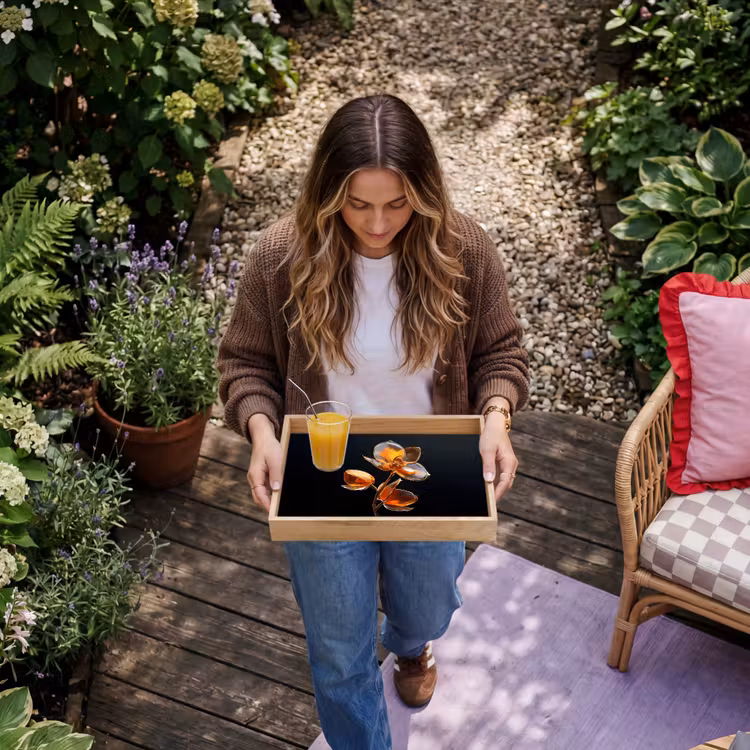 Plateau - Fleur - Orchidée - Orange — 6