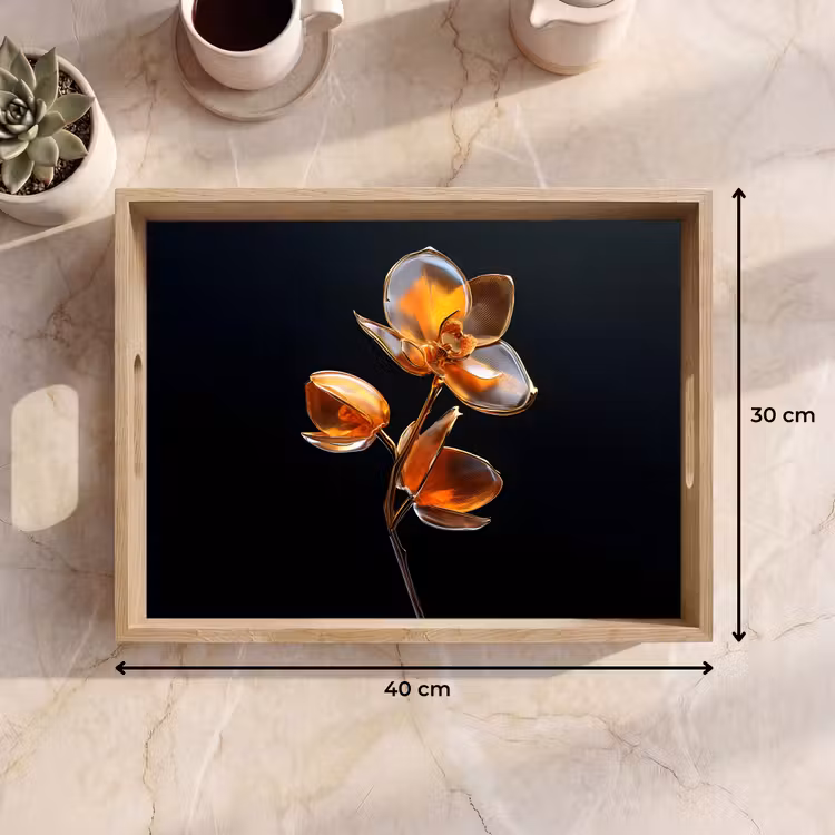 Plateau - Fleur - Orchidée - Orange — 7