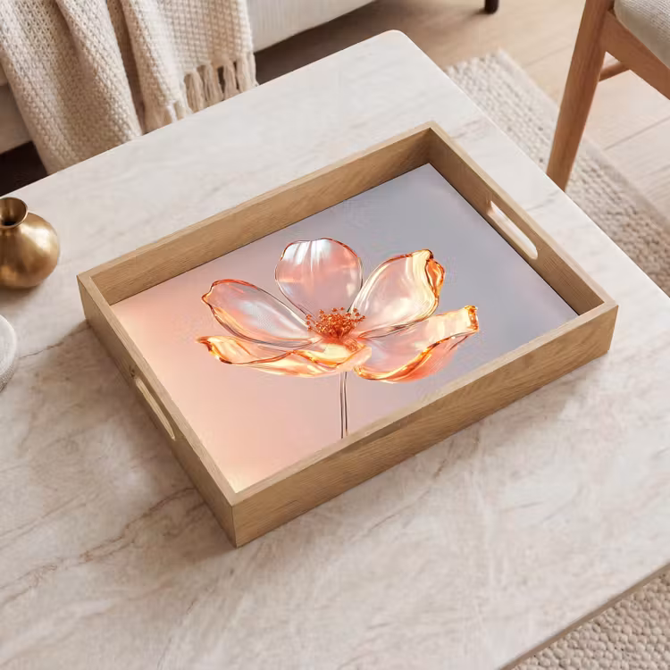 Plateau - Lunettes - Fleur - Rose — 2