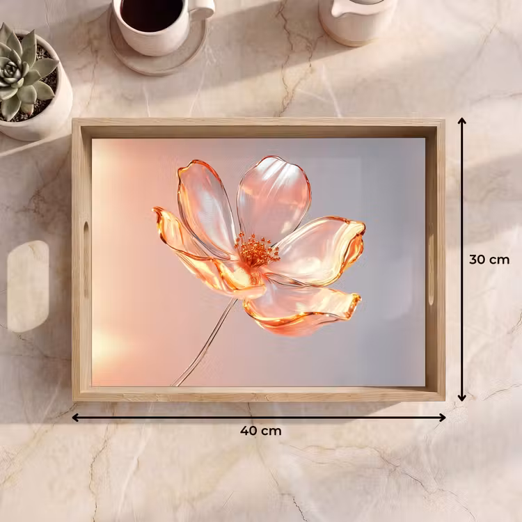 Plateau - Lunettes - Fleur - Rose — 7