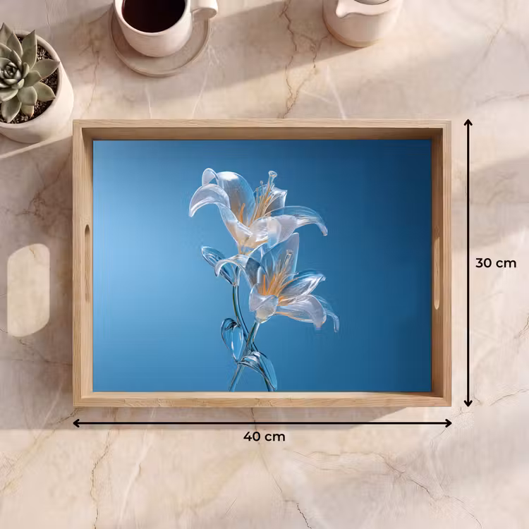 Plateau - Lys - Bleu - Verres — 7