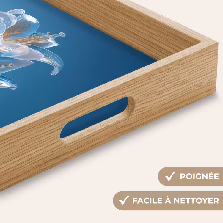 Plateau - Lys - Bleu - Verres — 8