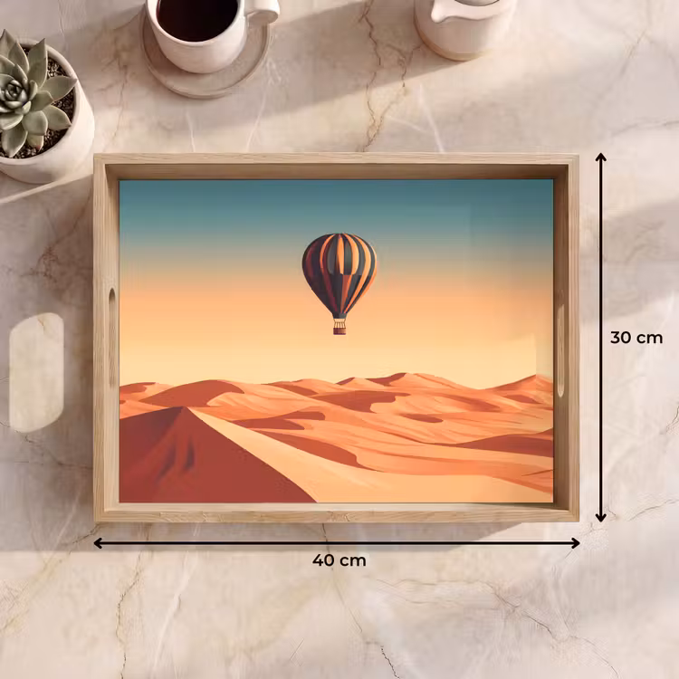 Plateau - Montgolfière - Désert - Coucher de soleil - Bleu — 7