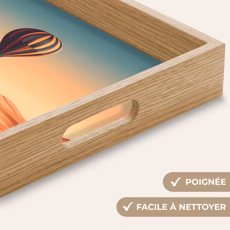 Plateau - Montgolfière - Désert - Coucher de soleil - Bleu — 8