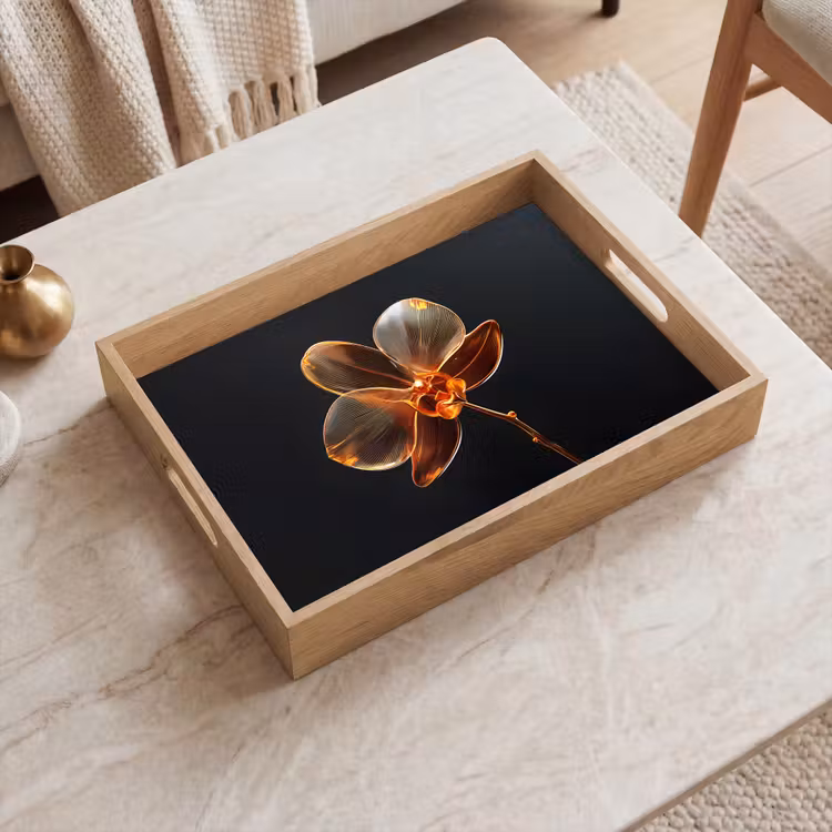 Plateau - Orchidée - Transparent - Fleur — 2