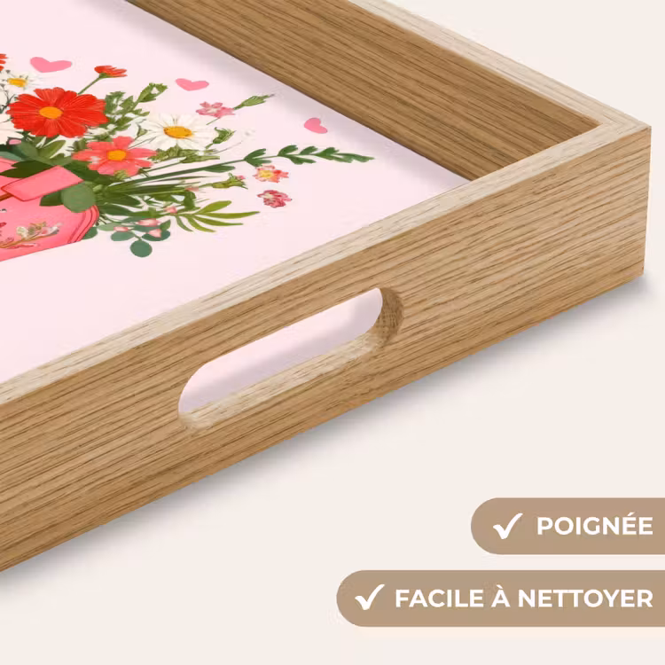 Plateau - Bottes de cow-boy - Rose - Bouquet - Fleurs — 8
