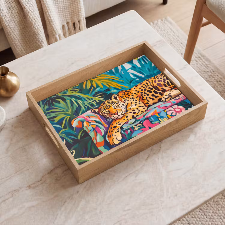 Plateau - Léopard - Coloré - Tropical — 2
