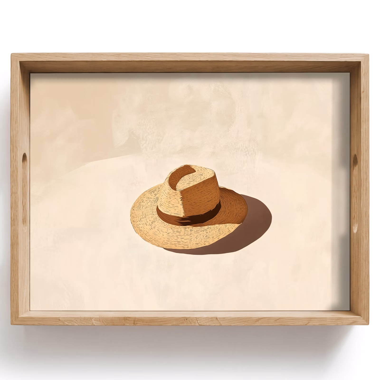 Plateau - Chapeau - Minimaliste - Teinte - Beige — 1