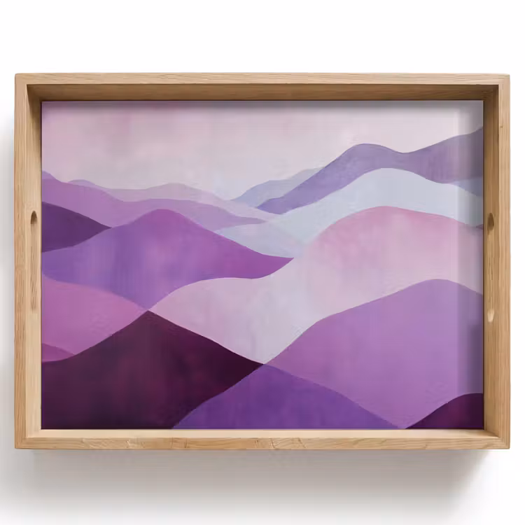 Plateau - Abstrait - Collines - Paysage - Violet — 1
