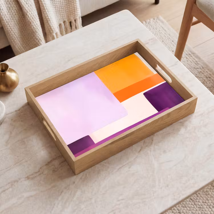 Plateau - Avions - Abstrait - Rectangulaire - Orange — 2