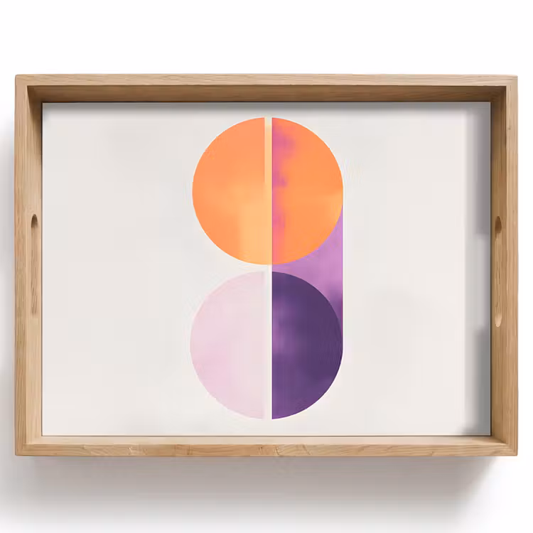 Plateau - Cercles - Abstrait - Violet — 1