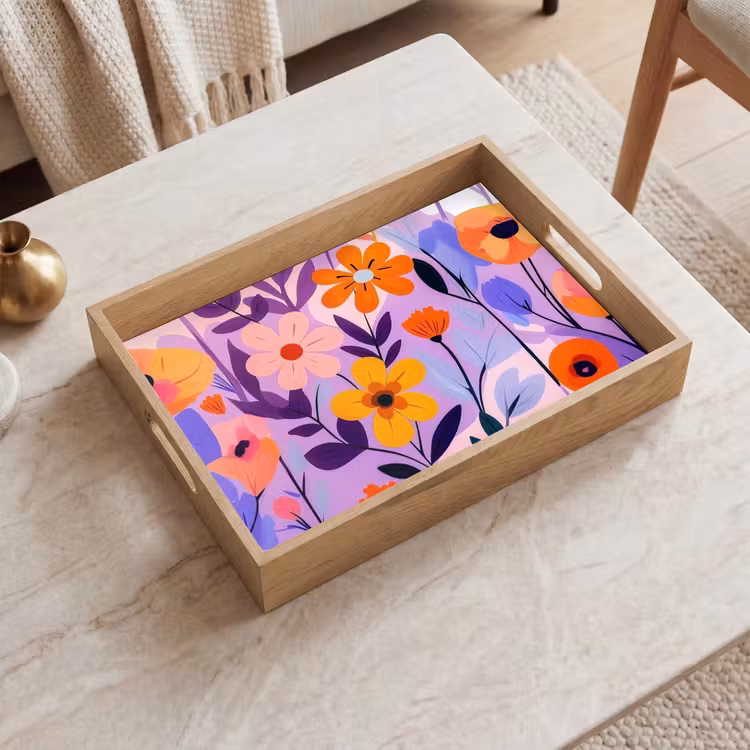 Plateau - Fleurs - colorées - Feuilles — 2