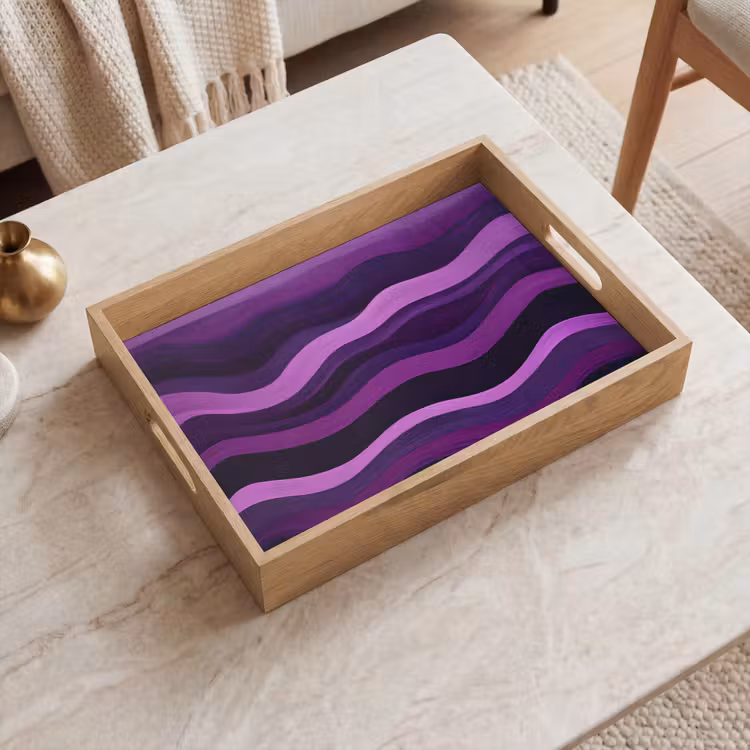 Plateau - Lignes - Vagues - Violet - Abstrait — 2