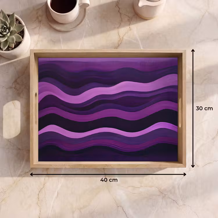 Plateau - Lignes - Vagues - Violet - Abstrait — 7