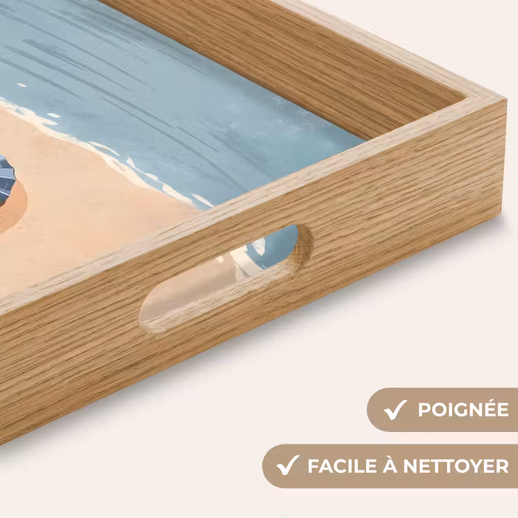 Plateau - Serviette de plage - Rayures - Parasol - Plage — 8