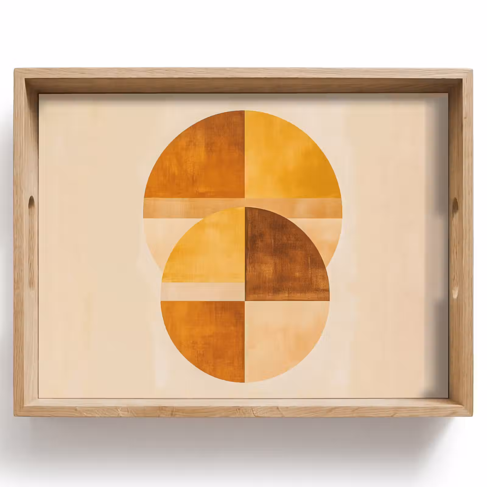 Plateau - Cercles - Jaune - Minimaliste — 1
