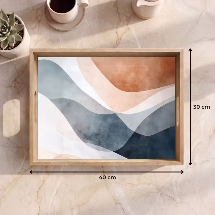 Plateau - Abstrait - Vagues - Bleu — 7