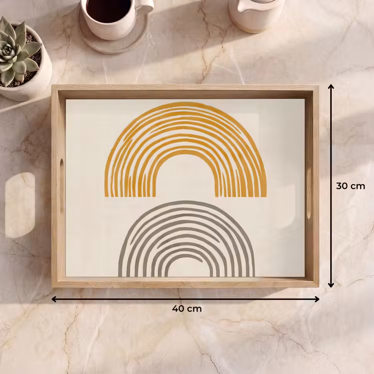 Plateau - Arches - Lignes - Orange - Minimaliste — 7