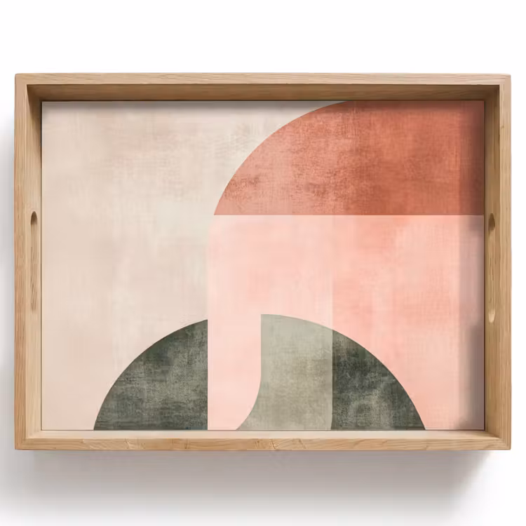 Plateau - Cercle - Abstrait - Rose — 1