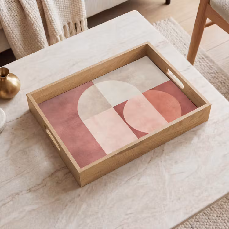Plateau - Figures - Abstraites - Rose — 2