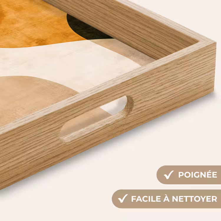Plateau - Formes - Ocre jaune - Abstrait — 8