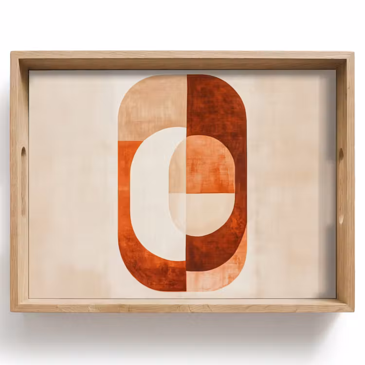 Plateau - Illustration - Abstrait - Formes - Rouge — 1