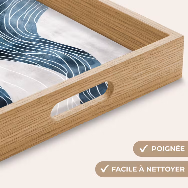 Plateau - Lignes - Vagues - Abstrait - Bleu — 8
