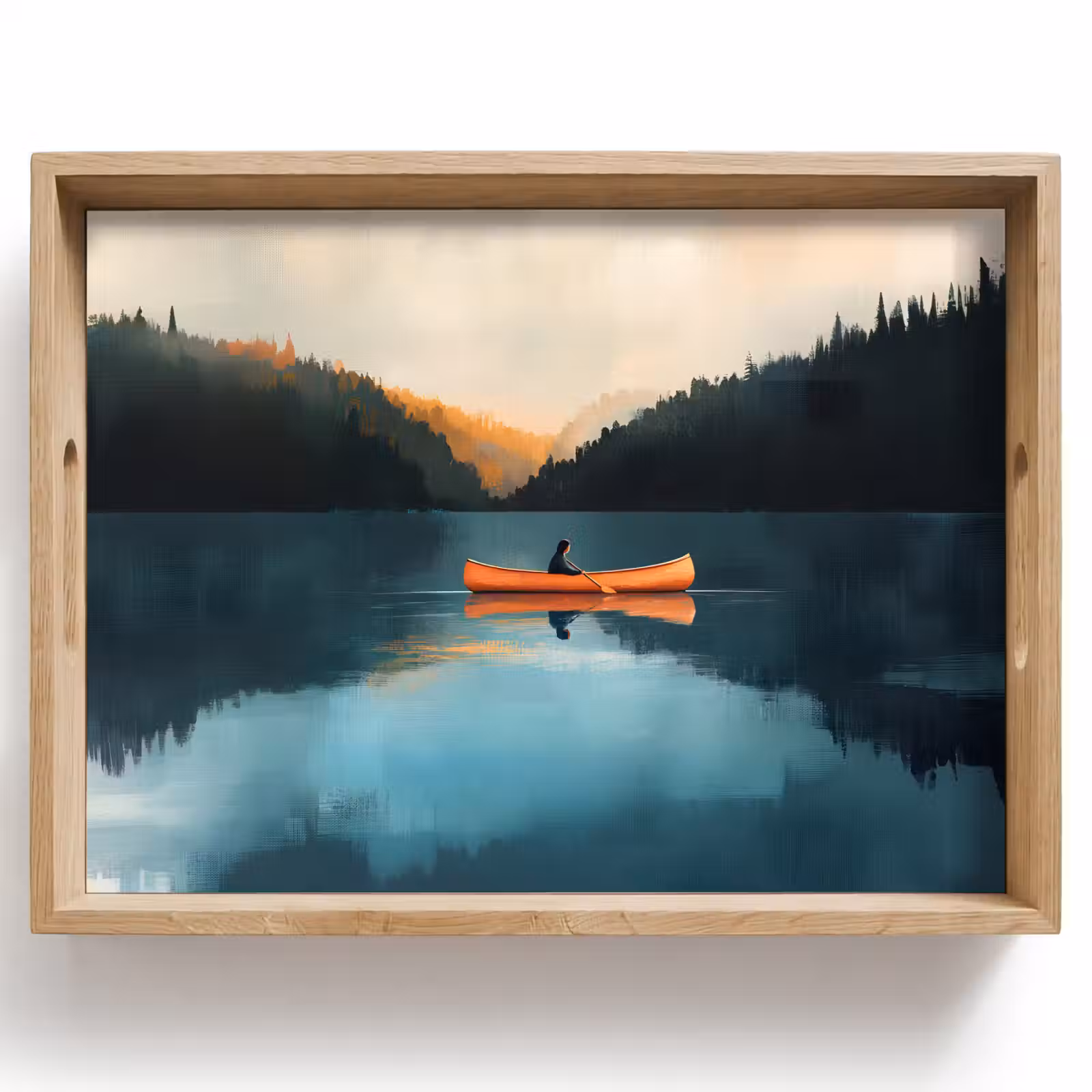 Plateau - Forêts - Lac - Canoë - Orange — 1