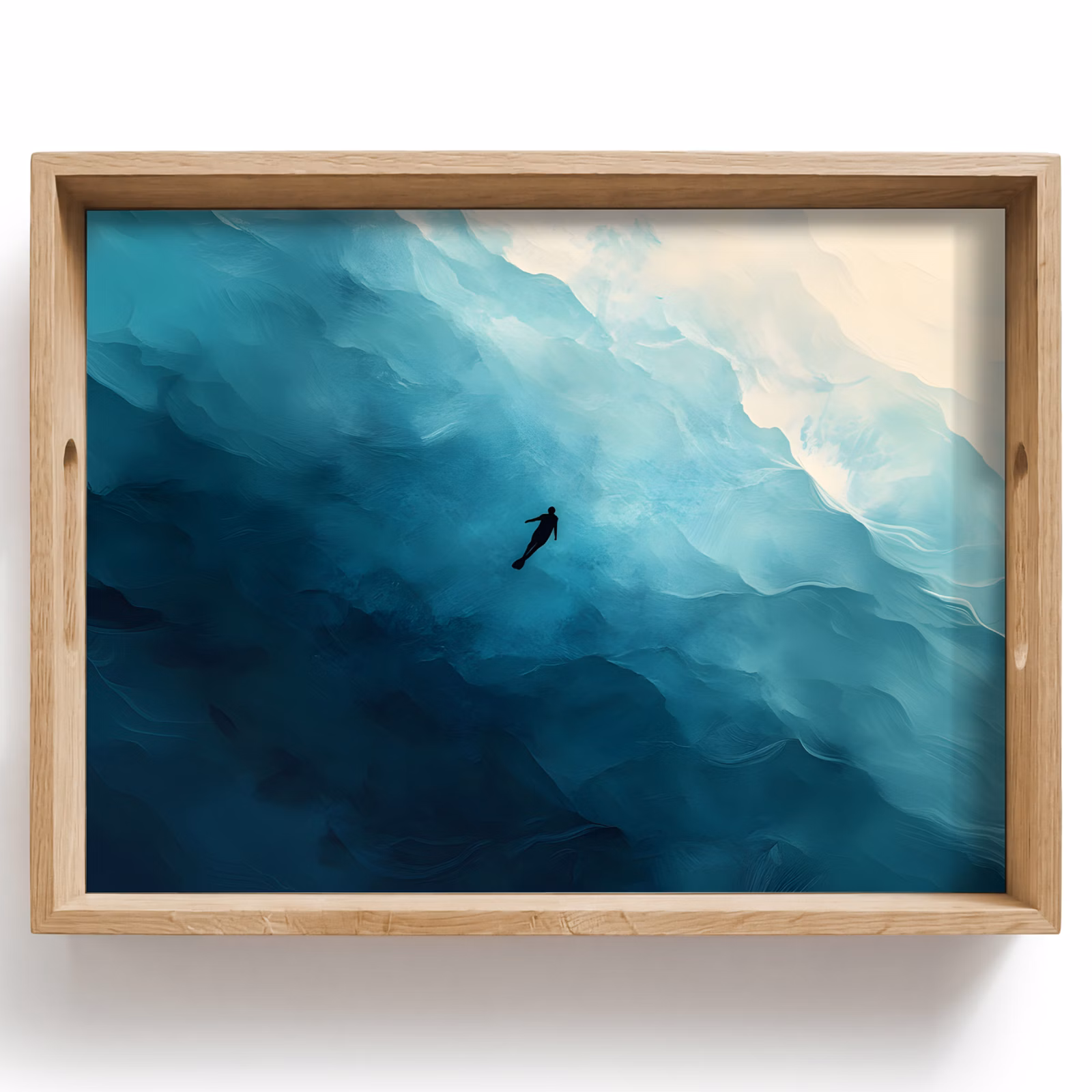 Plateau - Mer - Silhouette - Abstrait - Bleu — 1