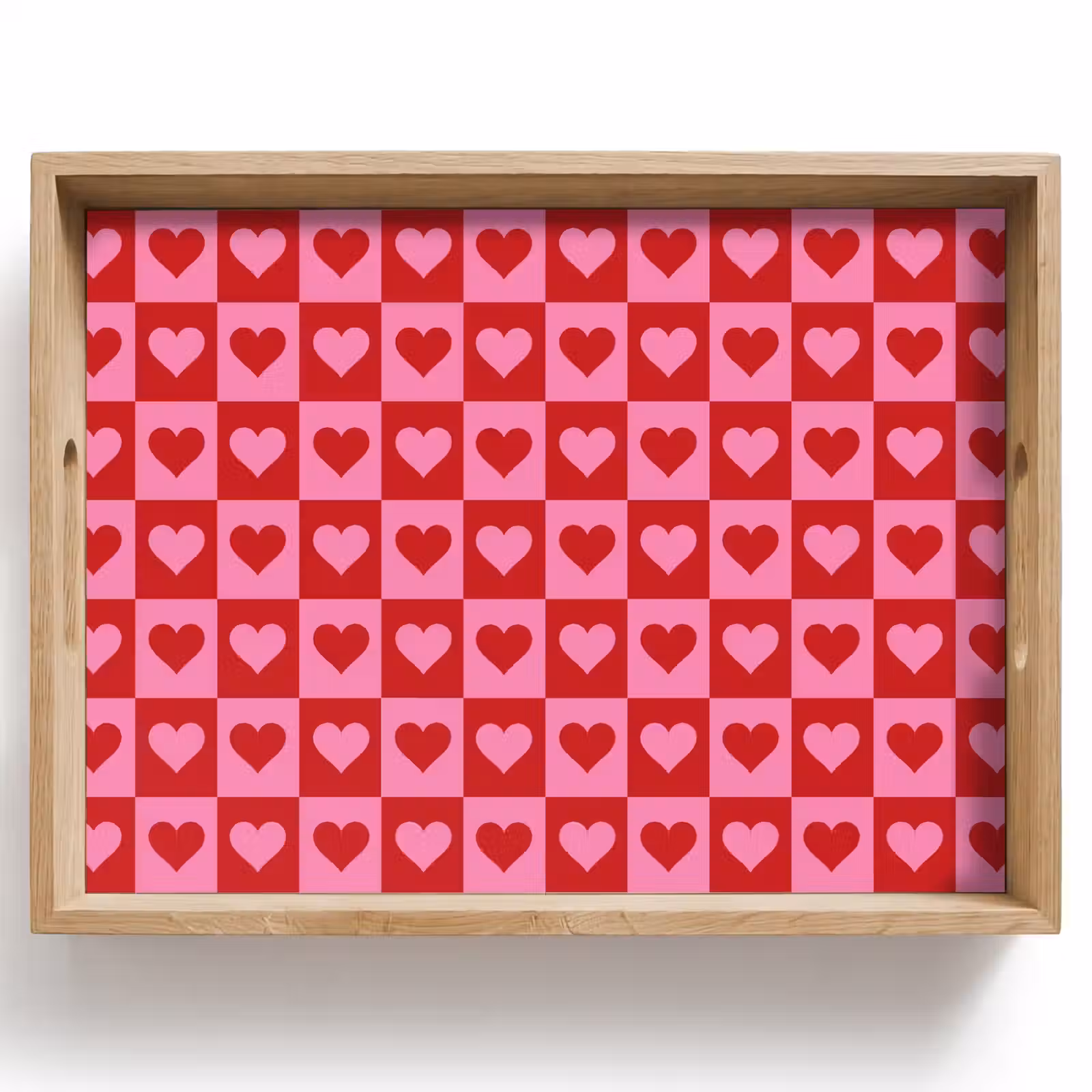 Plateau - Rouge - Rose - Échiquier - Valentin — 1