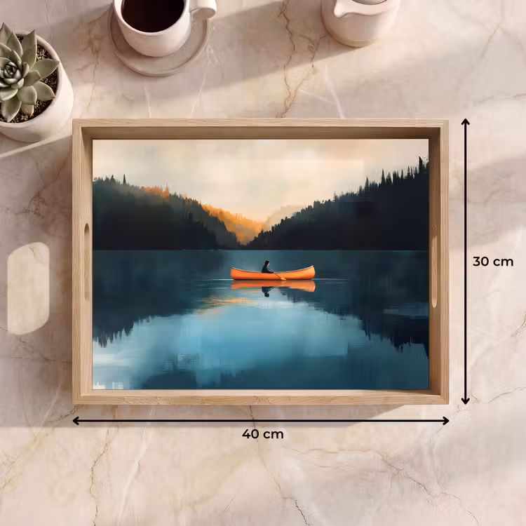 Plateau - Forêts - Lac - Canoë - Orange — 7