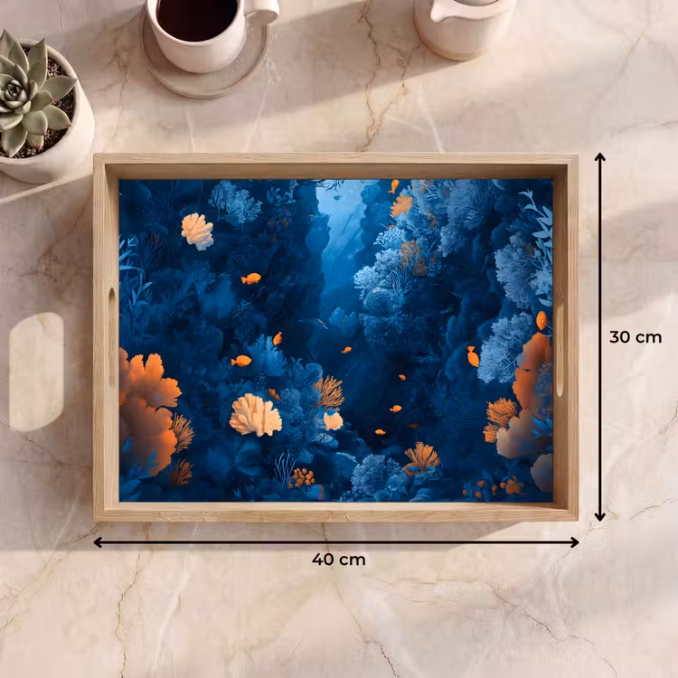 Plateau - Récif corallien - Poissons - Océan - Bleu — 7
