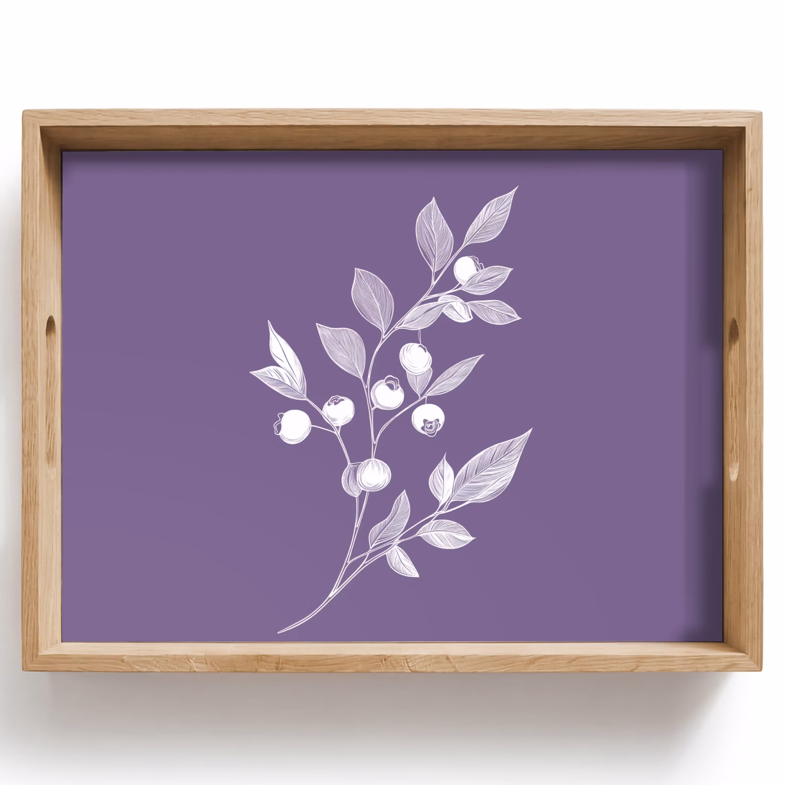 Plateau - Branche - Gracieuse - Feuilles - Minimaliste — 1
