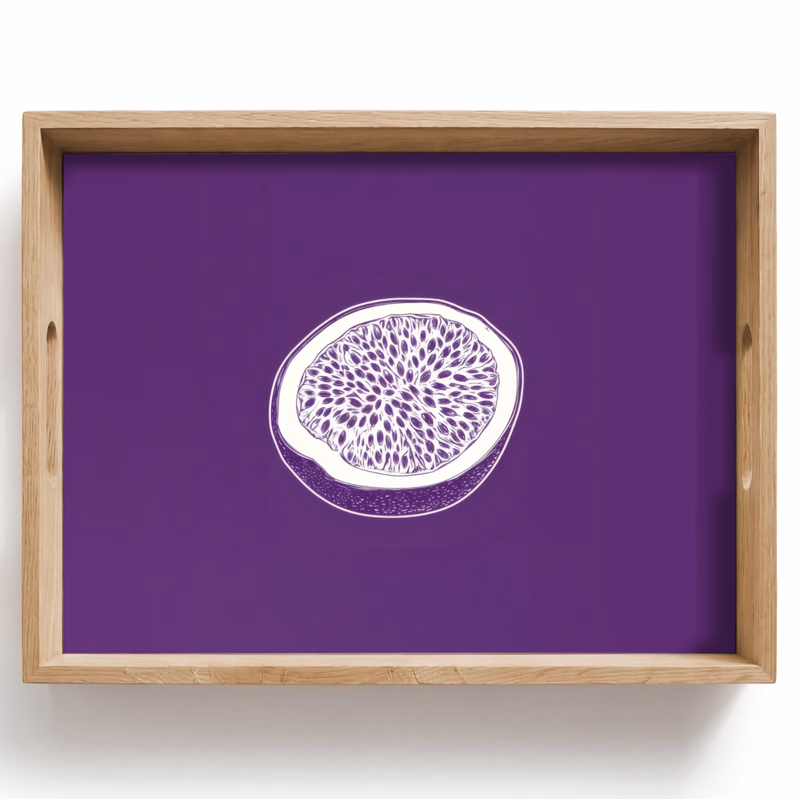 Plateau - Fruit de la passion - Graines - Violet - Minimaliste — 1