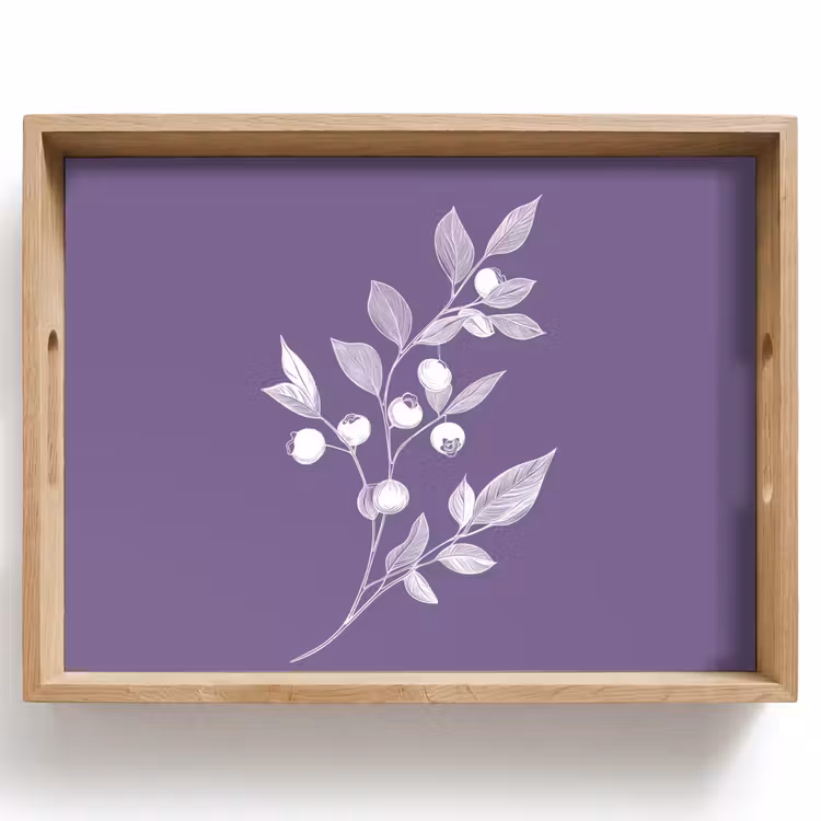 Plateau - Branche - Gracieuse - Feuilles - Minimaliste — 1