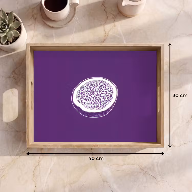 Plateau - Fruit de la passion - Graines - Violet - Minimaliste — 7