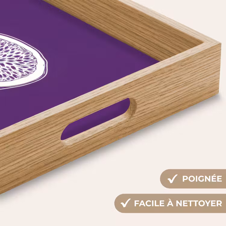 Plateau - Fruit de la passion - Graines - Violet - Minimaliste — 8