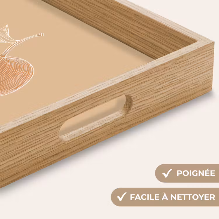 Plateau - Pêche - Dessin au trait - Fosse - Beige — 8