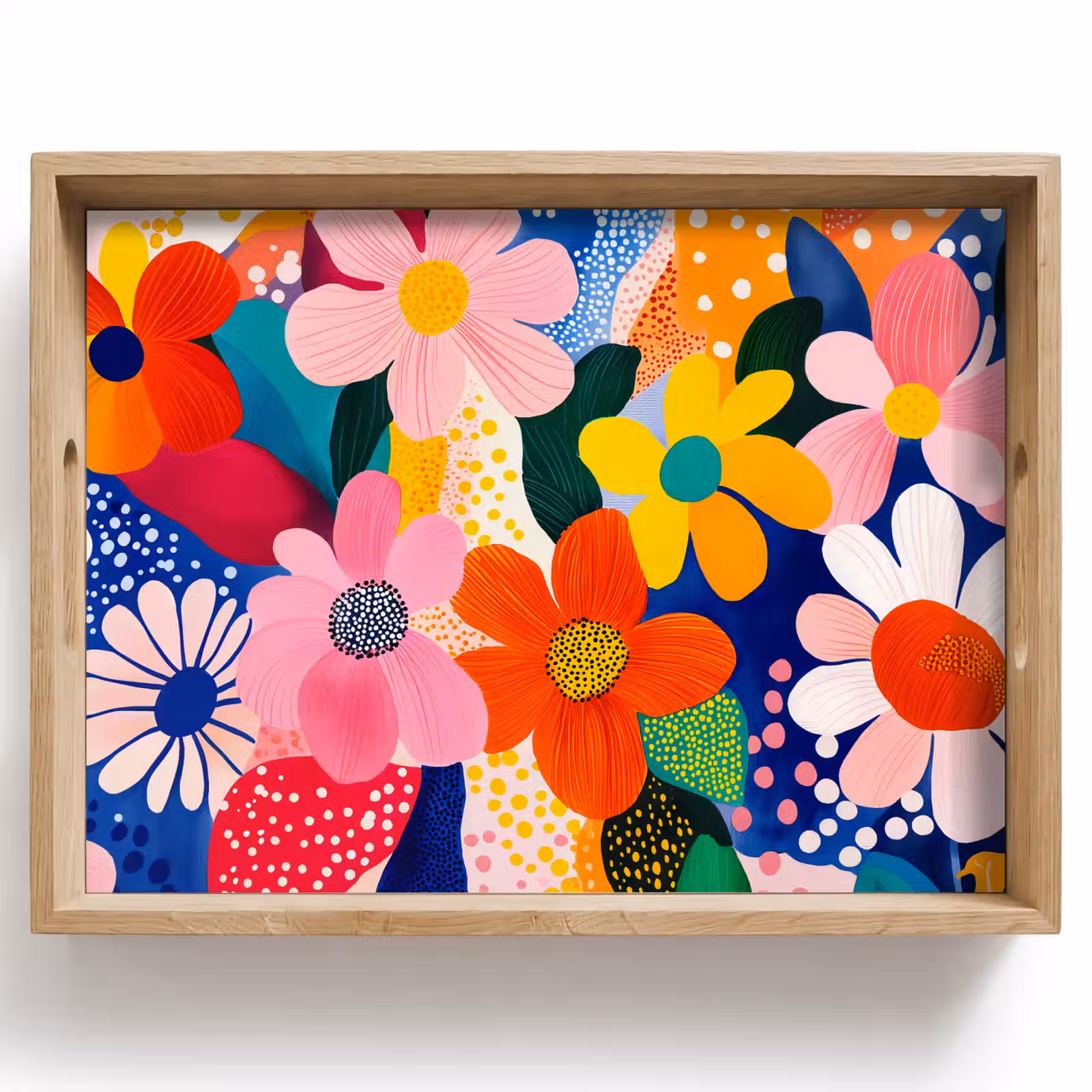 Plateau - Fleurs - Colorées - Points — 1