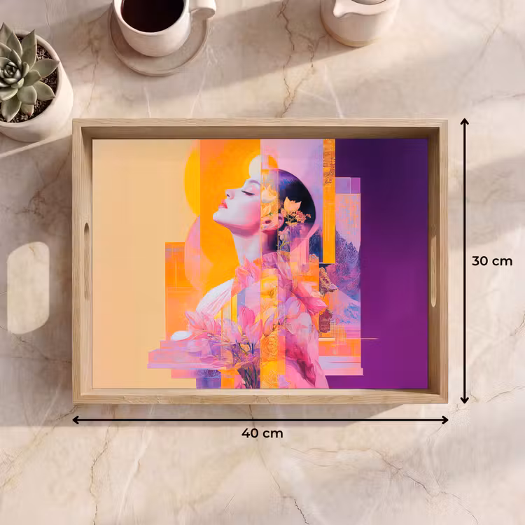 Plateau - Abstrait - Portrait - Femme - Coloré — 7