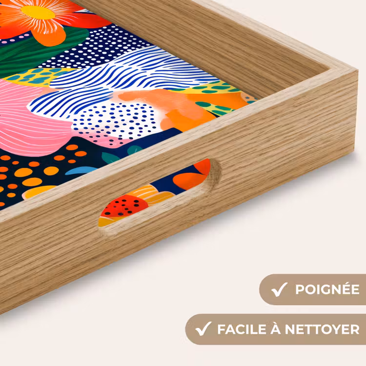 Plateau - Coloré - Fleurs - Abstrait - Points — 8
