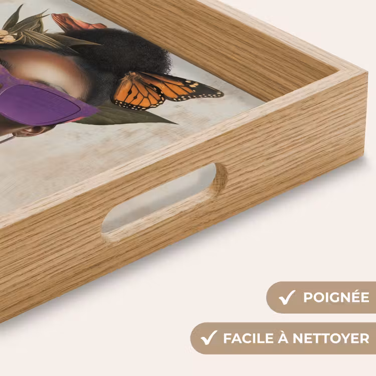 Plateau - Femme - Lunettes de soleil - Papillon - Fleurs — 8