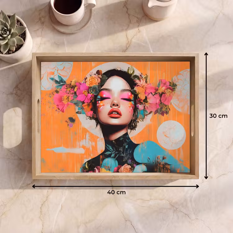 Plateau - Portrait - Femme - Abstrait - Fleurs — 7
