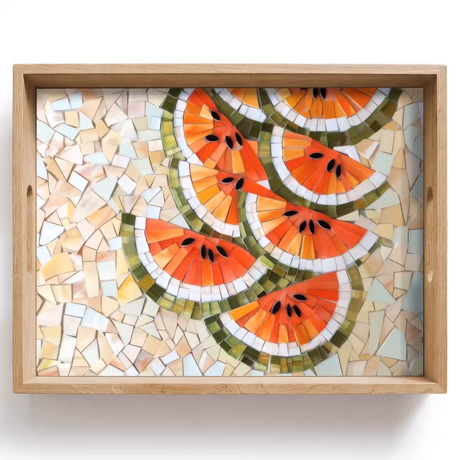 Plateau - Mosaïque - Pastèque - Rouge - Cerneaux — 1
