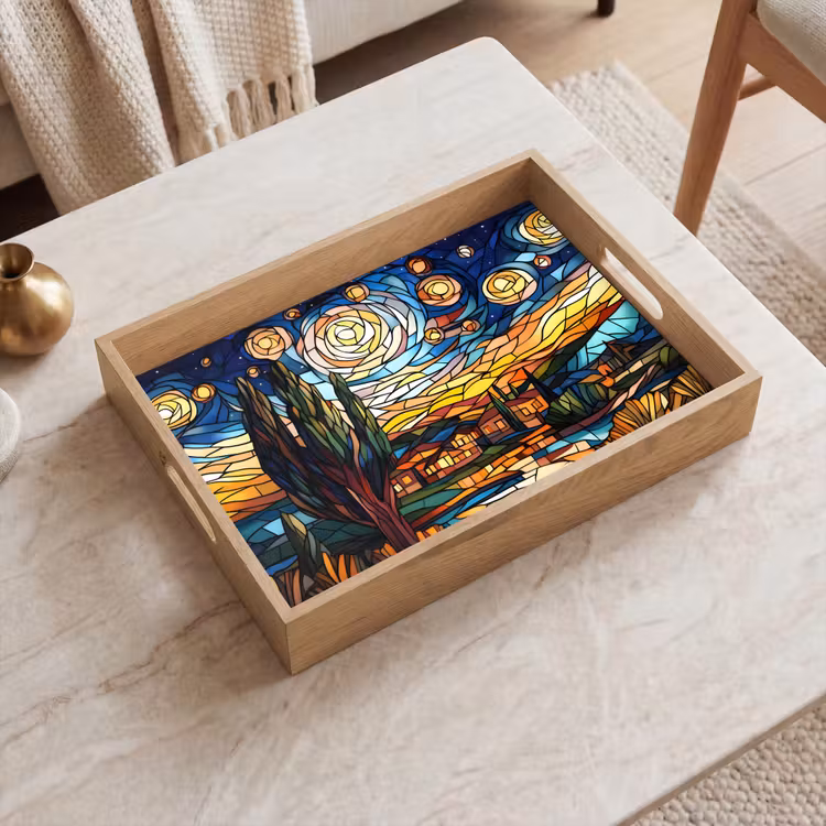 Plateau - Ciel - Étoiles - Mosaïque - Maisons — 2