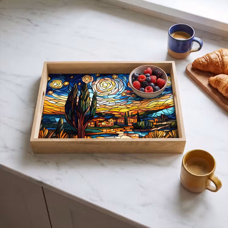 Plateau - Ciel - Étoiles - Mosaïque - Maisons — 3