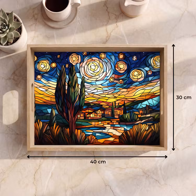 Plateau - Ciel - Étoiles - Mosaïque - Maisons — 7